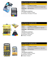 Jeu de tournevis de précision 50 mm, boîte compacte, acier chromé, pour réparation de téléphones, ordinateurs portables, montres, électronique, kit d'outils de bricolage avec support
