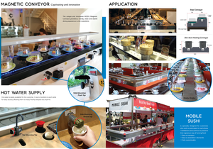 Sistema Automatizado de Transporte de Sushi, Diseño Personalizado en Acero Inoxidable y Aluminio para Restaurantes - Product Image 3