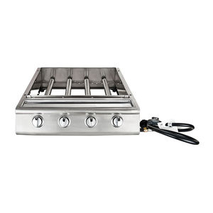 Grill à <span class=keywords><strong>gaz</strong></span> de table robuste GPL 2025 avec <span class=keywords><strong>plancha</strong></span> en acier inoxydable à quatre brûleurs pour usage commercial et domestique - Product Image 4
