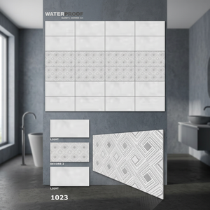 Carreaux de céramique émaillés brillants 3D convexes concaves décoration murale intérieure de villa antique 12x24 30x60cm 300x600mm carrelage mural en porcelaine - Product Image 2