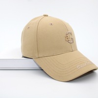 Casquette de baseball premium à 6 panneaux, vente en gros OEM, casquette de papa en sergé de coton brodée sur mesure avec visière incurvée, fabricant de marque privée