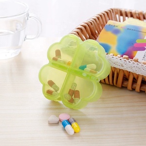 Wholesale Medibox 7-Day Colorful Lucky Clover PP Weekly Organizer Portable Child-Resistant <b>Mini</b> Pill <b>Box</b> - Product Image 1