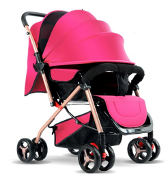 Cochecito de Bebé Ligero con Asa Reversible, Asiento Ajustable, Tela de Lino, Marco de Acero, Amortiguación de Impactos - Product Image 2