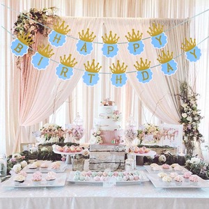 <span class=keywords><strong>Happy</strong></span> Birthday Handmade Paper Flags Bunting Banner for Kids Birthday Party Baby Shower Layout Decoration Bnaner Garland Supplies - Product Image 4
