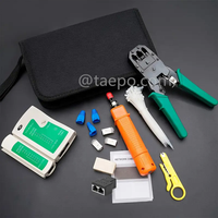 Kit d'outils de réseautage ensemble de dénudeur de fils Ethernet testeur de câbles LAN réparation RJ45 110 pince à sertir manuelle ordinateur de Communication