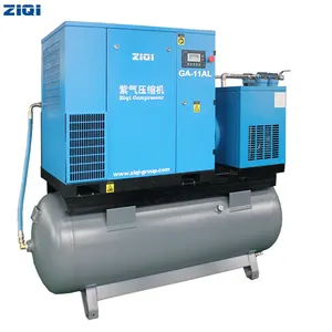 Vente chaude industrielle 440v 3ph 11kw ac puissance complète compresseur d'air machine à vis avec la meilleure qualité pour l'électricité