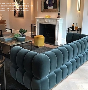 Divano in velluto Multi-persona di lusso in stile italiano moderno design Tofu per l'applicazione di scuola e laboratorio - Product Image 5