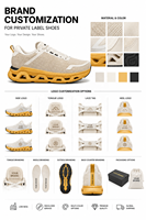 Chaussures de course respirantes personnalisées pour hommes, légères, à semelle épaisse évidée, pour la vente en gros, par fabricants OEM, chaussures de sport et baskets