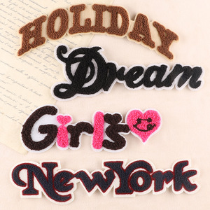 Applique en chenille personnalisée, grande, colorée, à motifs de rêve, pour les fêtes, à coller au fer à repasser, fabriquée en usine certifiée - Product Image 1