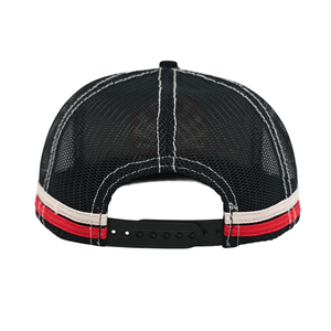 Casquette de camionneur rayée et vieillie Tcap China, casquette en maille personnalisée lavée - Product Image 5