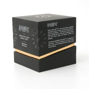 Caja de cosméticos ecológica personalizada, cajas de papel de perfume con logotipo de impresión, cajas de embalaje de cartón con tarjetas reciclables para pequeñas empresas