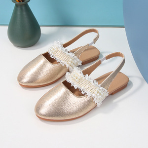 Sandalias Blancas de Playa de Moda para Niñas, de Piel Sintética con Punta en Pico, para Verano, Venta al Por Mayor - Product Image 6