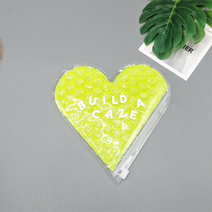 Sacs en mousse PVC personnalisables avec fermeture éclair, transparents, ronds, en forme de cœur, pour maquillage et bijoux, emballage antichoc - Product Image 6