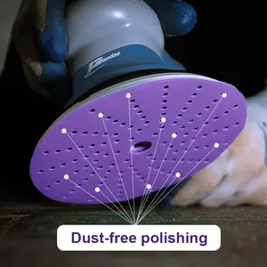 Disques de papier de verre multi-trous personnalisés 3M violet céramique oxyde d'aluminium papier de sable crochet et boucle disque de papier de sable pour mastic de voiture