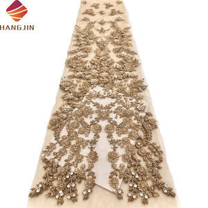 Cao cấp hoa thêu lưới vải đính cườm thêu ren vải pháp <span class=keywords><strong>Net</strong></span> ren với sequin sang trọng vải ren cô dâu - Product Image 1