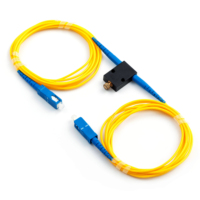 Atenuador Óptico Variable Mecánico en Línea Damu SC UPC VOA, Ajustable, Fibra Monomodo SMF-28e, Equipo de Pérdida de Retorno >60dB