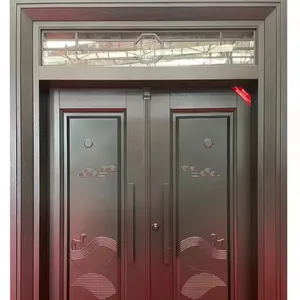 Оптовая продажа, популярная Звуконепроницаемая Водонепроницаемая входная дверь, металлическая двойная дверь