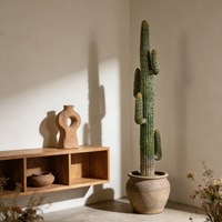 Grands cactus artificiels, succulentes, plantes de cactus du désert, plastique durable, haute qualité, décoration intérieure persistante pour le Nouvel An