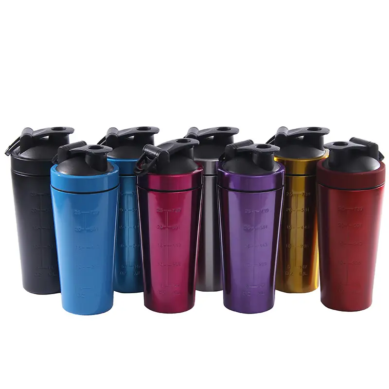 Custom Logo 30 Oz Sport Shaker Flessen Metalen Rvs Eiwit Shaker Met Mengkogel