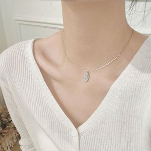 Dylam Charm Dainty Jewelry S925 Silver Christmas Xmas Gifts <b>Chain</b> 5A Zirconia Octagram Tag Pendant Necklaces for Gifts - Product Image 6