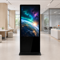 AIYOS Totem Digitale da Pavimento da 55 Pollici con Schermo Touch Opzionale e CMS per Pubblicità in Reception Aziendale
