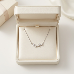 Newest Product Wholesale Elegant 18K <b>Solid</b> White <b>Gold</b> Natural Diamond <b>Pendant</b> Necklace Fine Jewelry For Women Daily Party Wear - Product Image 5