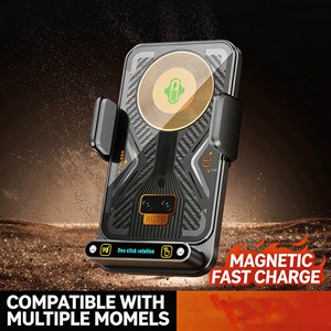 Soporte para Teléfono Móvil con Carga Rápida Inalámbrica de 15W, con Abrazadera Automática, Rotación Eléctrica, para Rejilla de Ventilación del Automóvil - Product Image 3