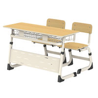 Ensemble de bureau et chaise réglables en bois, modernes et confortables, pour étudiants, idéal pour l'école primaire, la salle de classe, le salon ou le bureau à domicile