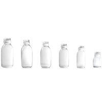 Bouteille de sirop d'ambre clair avec bouchon à vis 30ml 60ml 100ml 125ml 150ml 200ml 300ml 500ml Capacités