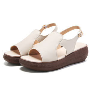 <span class=keywords><strong>Sandalias</strong></span> de Marca Hechas a Mano para Mujer, para Uso en Exteriores de Verano, Nuevas <span class=keywords><strong>Sandalias</strong></span> Romanas de Una Correa con Punta Abierta y Suela Gruesa, Versátiles y Modernas - Product Image 5
