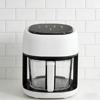 Four à air chaud électrique moderne multifonction grande capacité sans huile avec écran LCD et écran tactile numérique