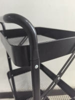 Sortie d'usine pp étagère de marchandises avec roues de verrouillage et peut se déplacer facilement utilisation de panier coloré pour chambre cuisine salle
