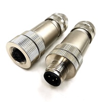 Connecteur de câble automobile étanche à angle droit M12 5 broches PLC-Supply DOS-1205-W avec bornes à vis et protection IP67