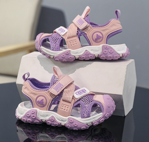 รองเท้าแตะน้ำหนักเบาสำหรับเด็กสำหรับเด็กชายและเด็กหญิง รองเท้าแตะแบบเปิดนิ้วเท้าระบายอากาศได้ดีและกันลื่นสำหรับเด็ก - Product Image 6