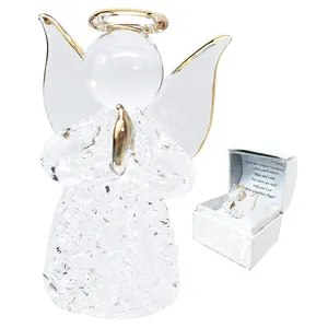 Gift Mooie Inspirational Handblown Glas Art Gebed Guardian Angel Ornament Beeldje Collectible In Venster Geschenkdoos