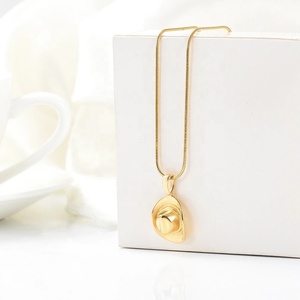 Kalung Urn Kremasi dari Baja Anti Karat untuk Abu, Perhiasan Kremasi Topi Koboi, Kenang-kenangan Abu untuk Anak Laki-laki dan Pria dengan Kotak Hadiah - Product Image 4