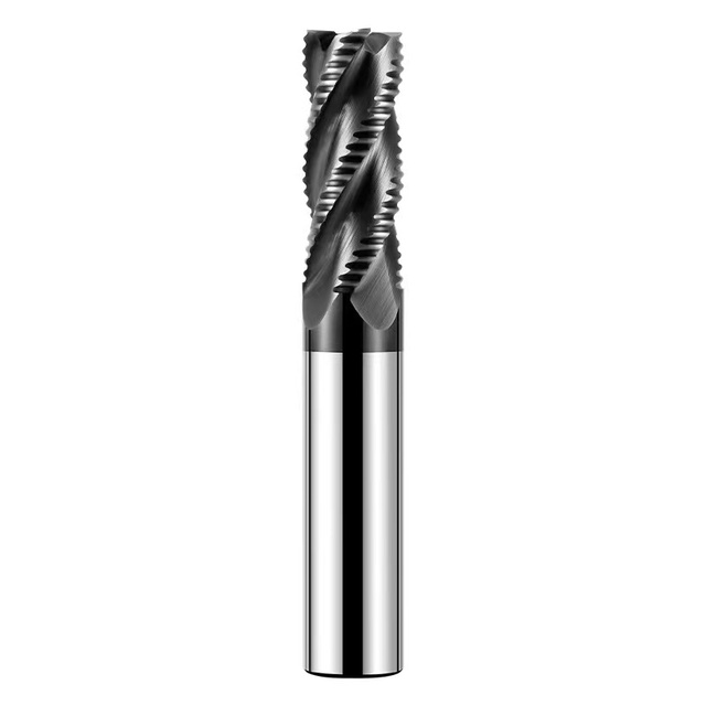 MDBT Carbide High Efficiency Durable HRC65 4-FLUTE Nano-coated Tungsten Steel Rough End Mill for Steel