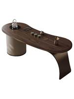 Table basse de style français en bois massif, haut de gamme, minimaliste, luxe léger, pour salon, avec design intégré en bois de noyer