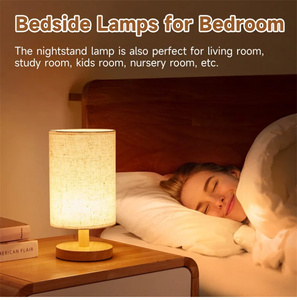 Hiện đại USB Đèn Bàn Vải gỗ Bảng sắt cơ thể với điện Đêm ánh sáng bóng râm cho phòng ngủ văn phòng phòng ăn - Product Image 4