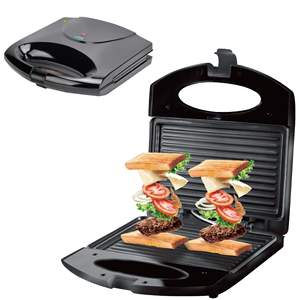Plancha de <span class=keywords><strong>Panini</strong></span> de Doble Cara con Calentamiento de 750W, Parrilla para Sándwiches, Máquina para Hacer Sándwiches de Desayuno - Product Image 1