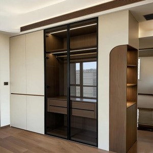 Armario de Pared Completo Moderno y Minimalista de Gran Capacidad con Bloques de Color Personalizados, Adecuado para Dormitorios Familiares, Apartamentos y Muebles de Interior - Product Image 2