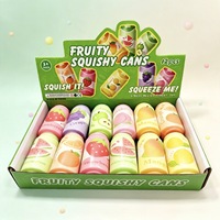 Fruitdrankblikje Squishy PU Slow Rising Squeeze Toy, Schattig Gesimuleerd Drinkblikje Stressverlichtende Decompressie Fidget Toy Groothandel