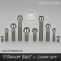 Visserie de précision OEM personnalisée en titane TC4 usinée CNC, polie, faible MOQ, petites séries