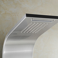 Ensemble de douche mural en acier inoxydable le plus vendu avec cinq modes de jet d'eau et panneau de douche à pression accrue