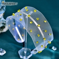 YouLaPan Serre-tête de mariée en alliage, ajouré, avec dentelle et strass, fait main, pour mariages, banquets et fêtes quotidiennes YXA03