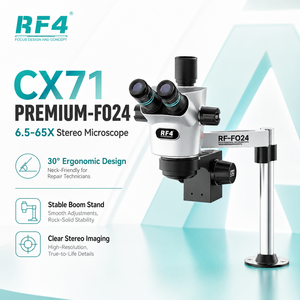 Kit <span class=keywords><strong>de</strong></span> microscope stéréoscopique trinoculaire RF4 avec caméra HD 4K, alimentation, tapis <span class=keywords><strong>de</strong></span> travail, réparation <span class=keywords><strong>de</strong></span> téléphones portables, diffusion <span class=keywords><strong>en</strong></span> direct, inspection <span class=keywords><strong>de</strong></span> pièces fines - Product Image 2