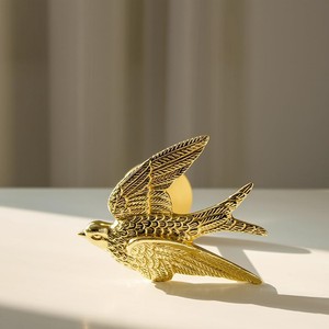 Swallow Shaped <b>Wall</b> <b>Hooks</b> Gold Durable Coat Rack For Living Room Balcony - Product Image 3
