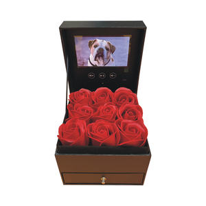Boîte cadeau vidéo LCD souvenir avec deuxième tiroir, boîte à musique rose pour la Saint-Valentin, anniversaire, avec écran LCD pour la fête des mères, mariage - Product Image 3