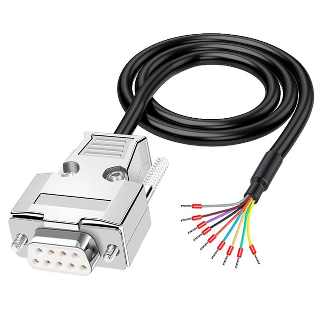 DB9 Solderless Breakout Connector Cable Metal Shell RS232 D-SUB Serial to 9-Pin Port Terminal Female Adapter Connector Breakout