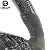 Volant LED en cuir et fibre de carbone pour BMW E46 E36 M3 E53 330CI 325I E81 E87 E91 E92 2000 2002 2003 2004 2005 2006